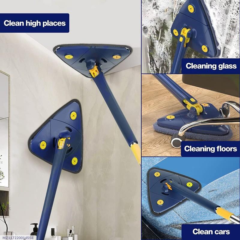 Premium ABS Plastic Mop Blue Yellow Triangular Head