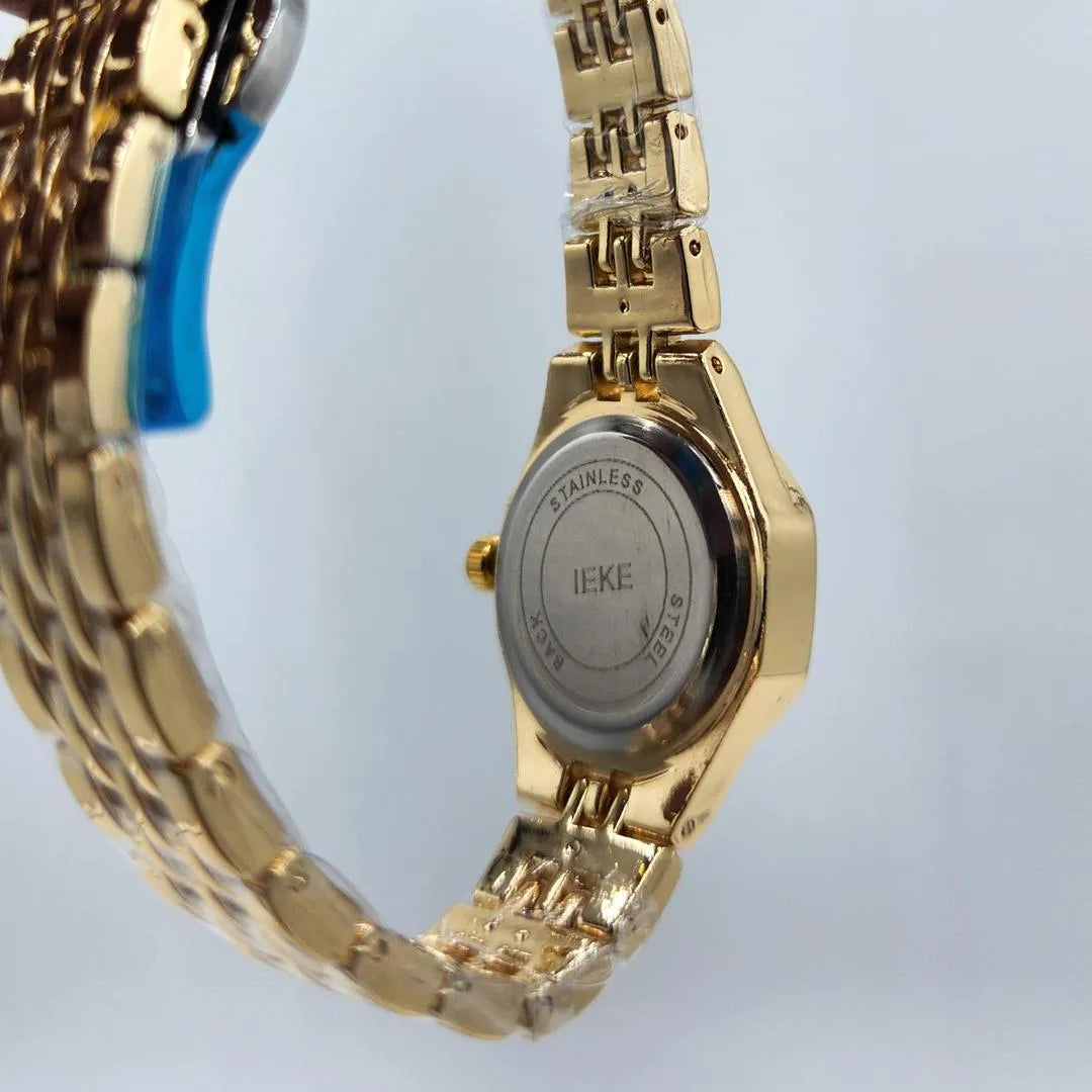 Women's Gold Octagonal Watch with Diamond Accent