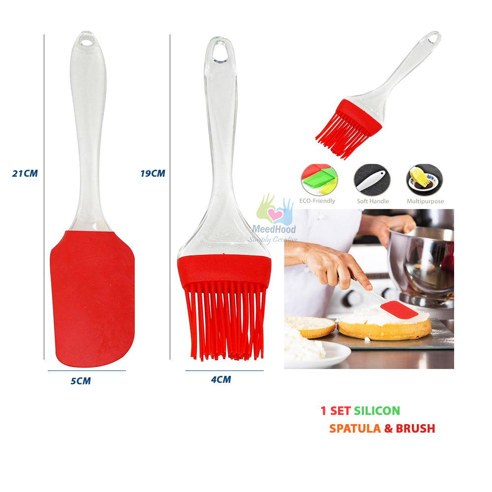 2 Pair (4PCS) - Spatula & BBQ Oil Brush