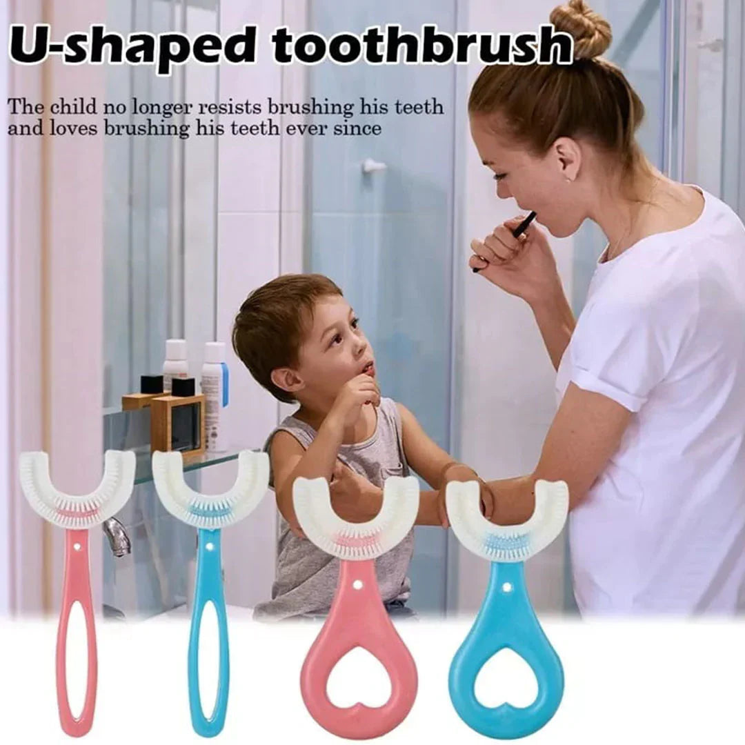 U-Shaped Silicone Baby Toothbrush (Pack of 2)