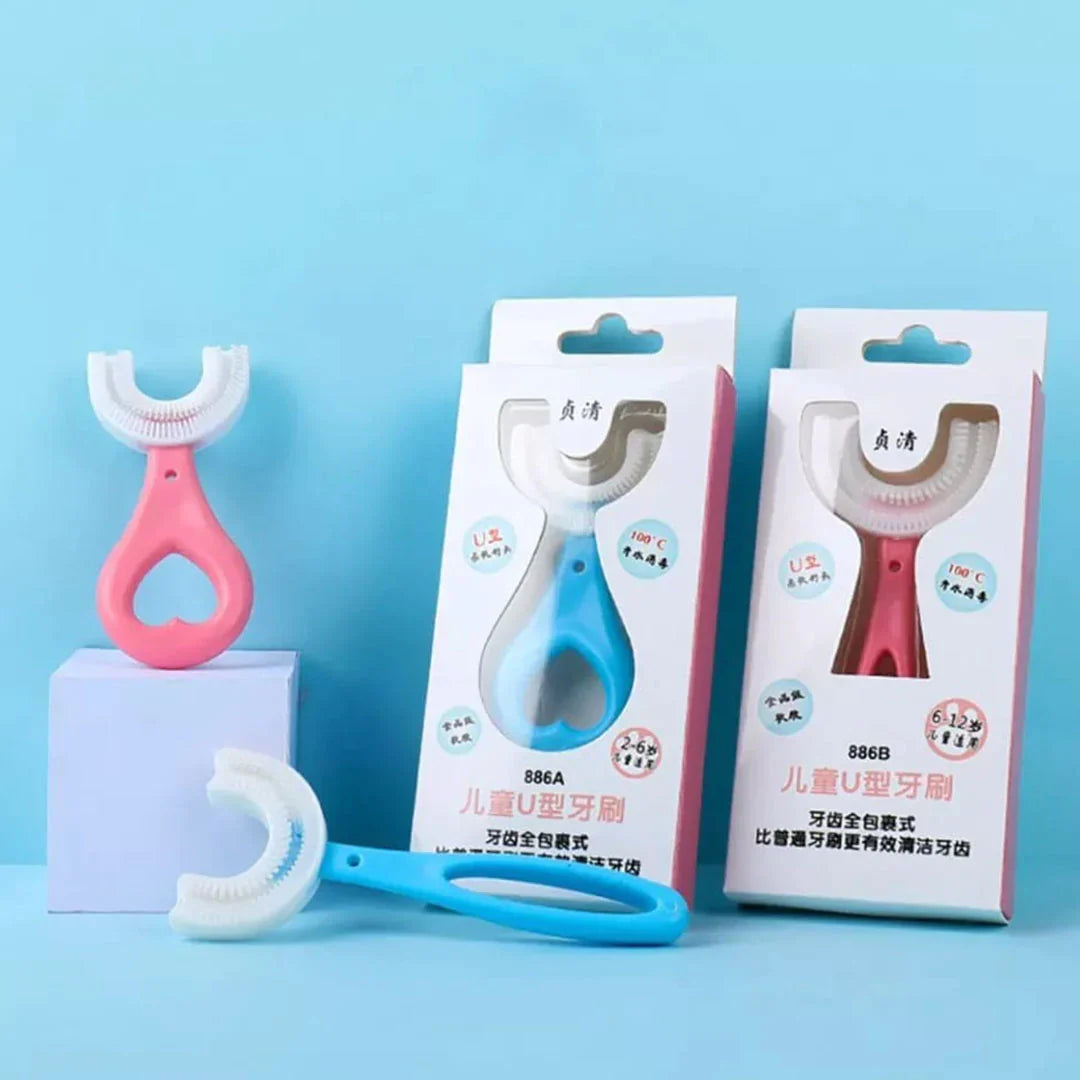 U-Shaped Silicone Baby Toothbrush (Pack of 2)