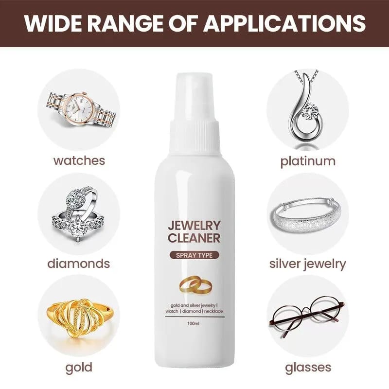 100ml Jewelry Cleaner Diamond Silver Gold Jewelry Cleaning Spray Multifunctio