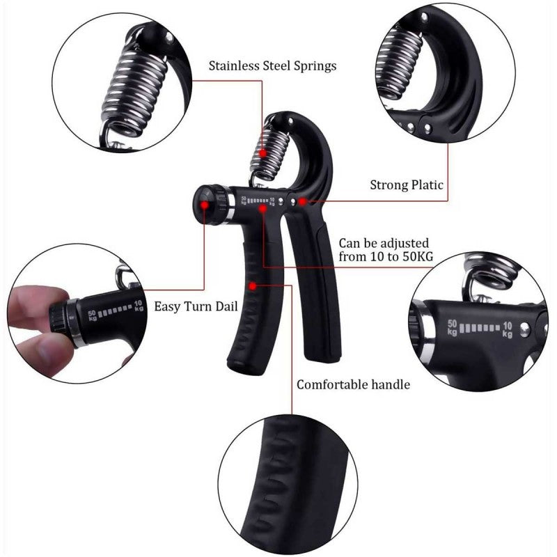 Adjustable Hand Grip Strength Trainer 10-60KG