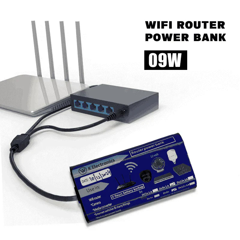 WiFi Router UPS Power Bank 9 Volts  -