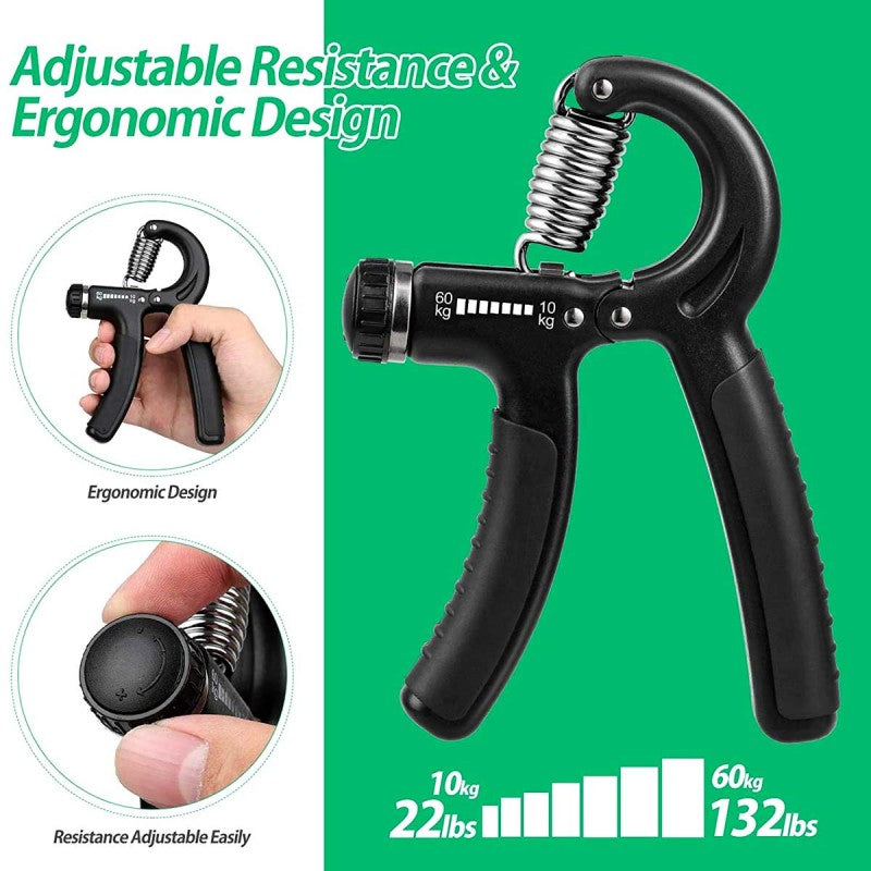 Adjustable Hand Grip Strength Trainer 10-60KG