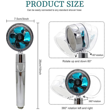 360° Rotating High Pressure Handheld Shower Head