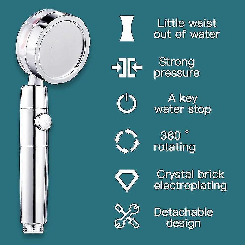 360° Rotating High Pressure Handheld Shower Head