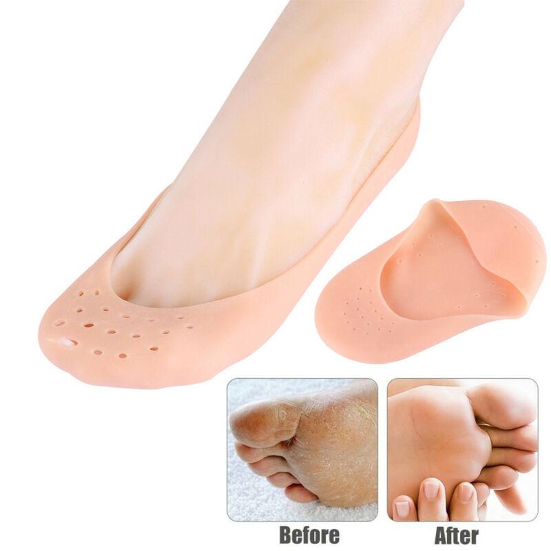(4PCS) Anti Crack Full Length Silicone Foot Protector Moisturizing Socks