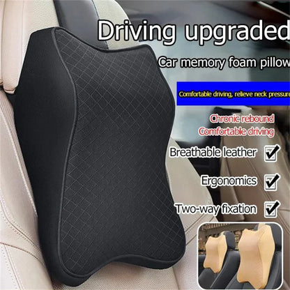 Leather Style Neckrest Backrest Pillow