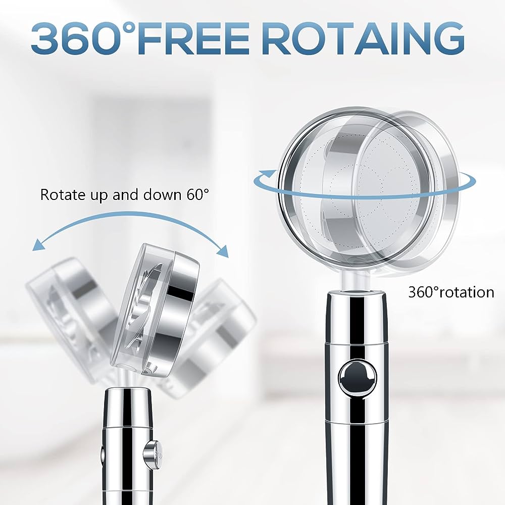 360° Rotating High Pressure Handheld Shower Head