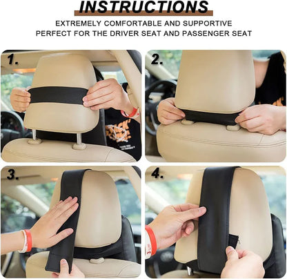 Leather Style Neckrest Backrest Pillow
