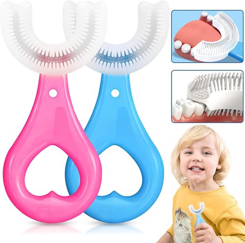 U-Shaped Silicone Baby Toothbrush (Pack of 2)