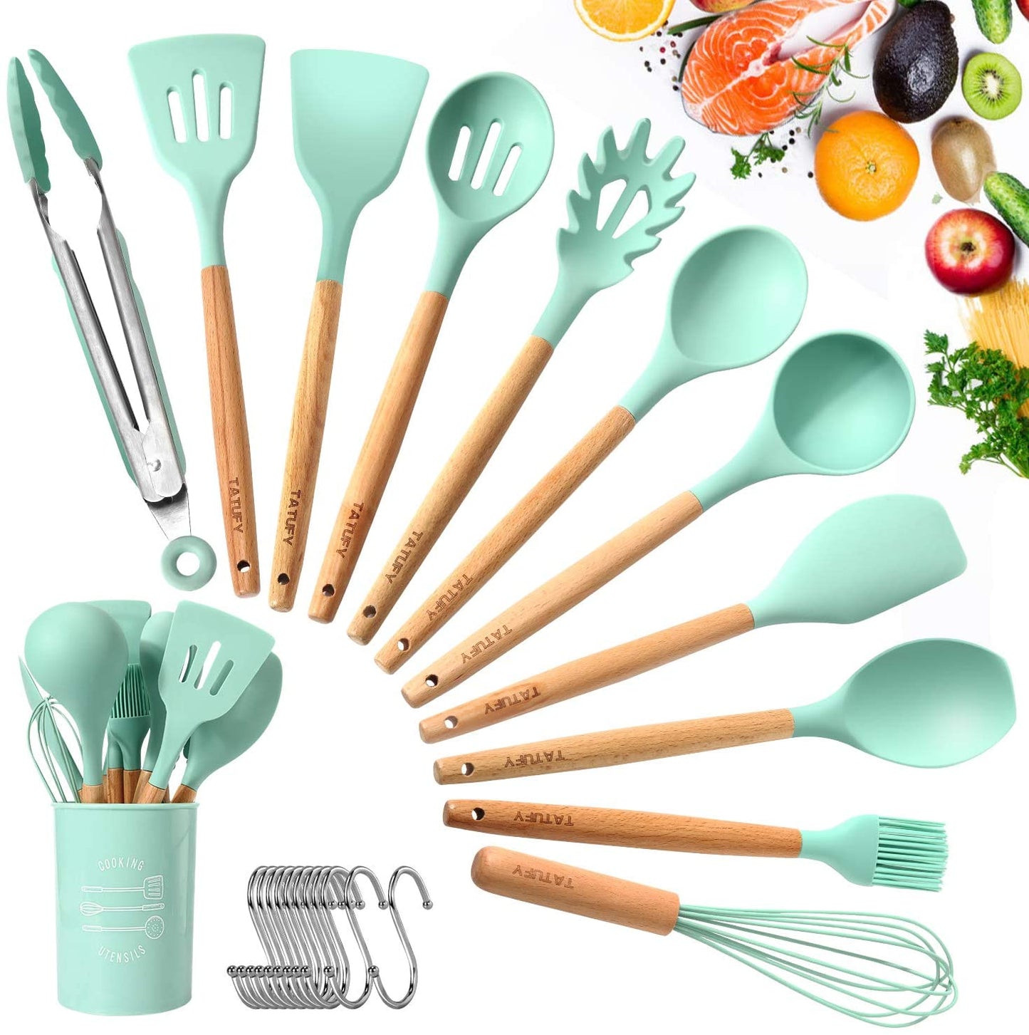 Heat Resistant Spoons Set with