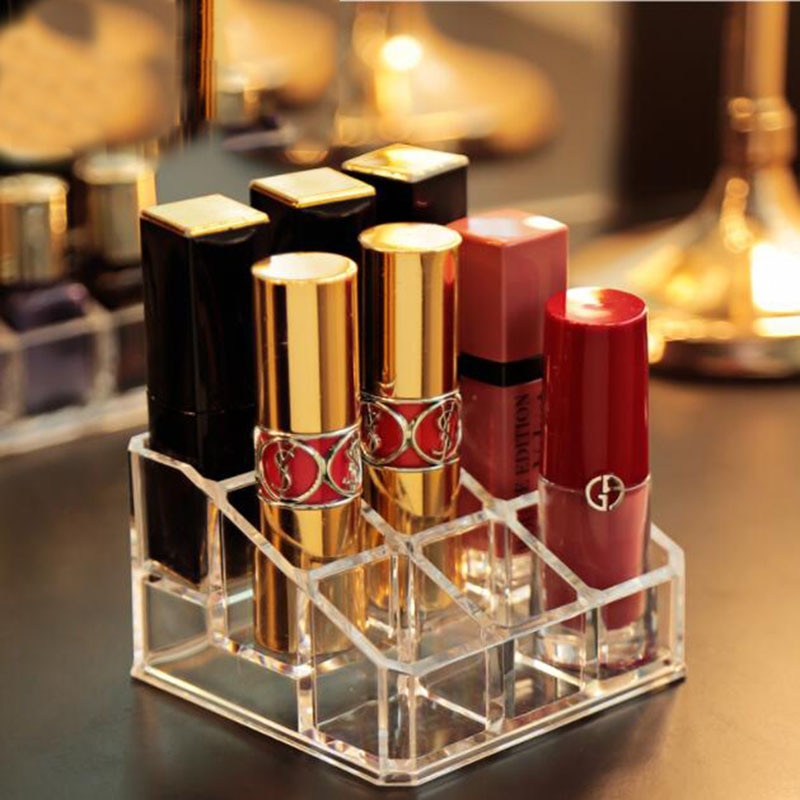 9 Grid Acrylic Makeup Organizer Box