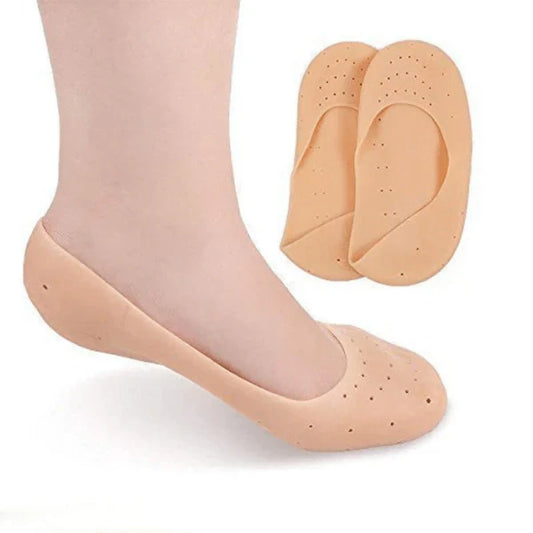(4PCS) Anti Crack Full Length Silicone Foot Protector Moisturizing Socks