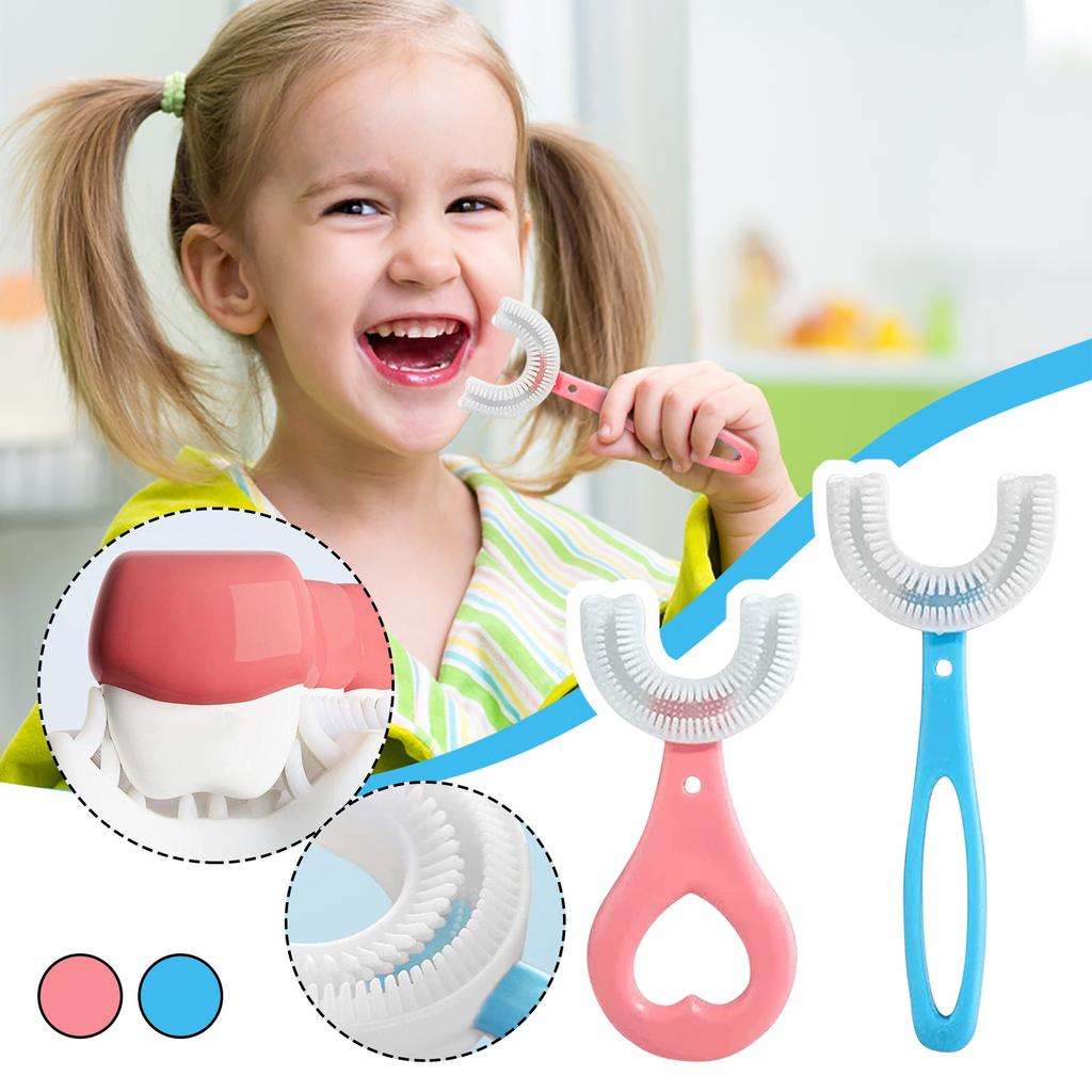 U-Shaped Silicone Baby Toothbrush (Pack of 2)