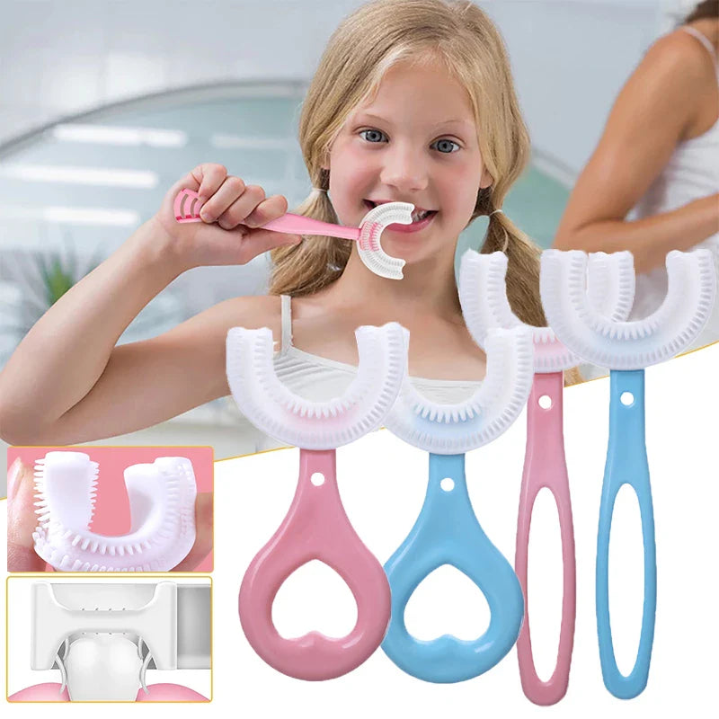 U-Shaped Silicone Baby Toothbrush (Pack of 2)