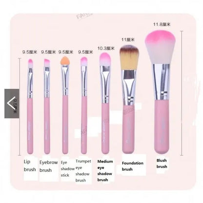 Hello Kitty Complete Makeup Mini Brush Kit with A Storage Box