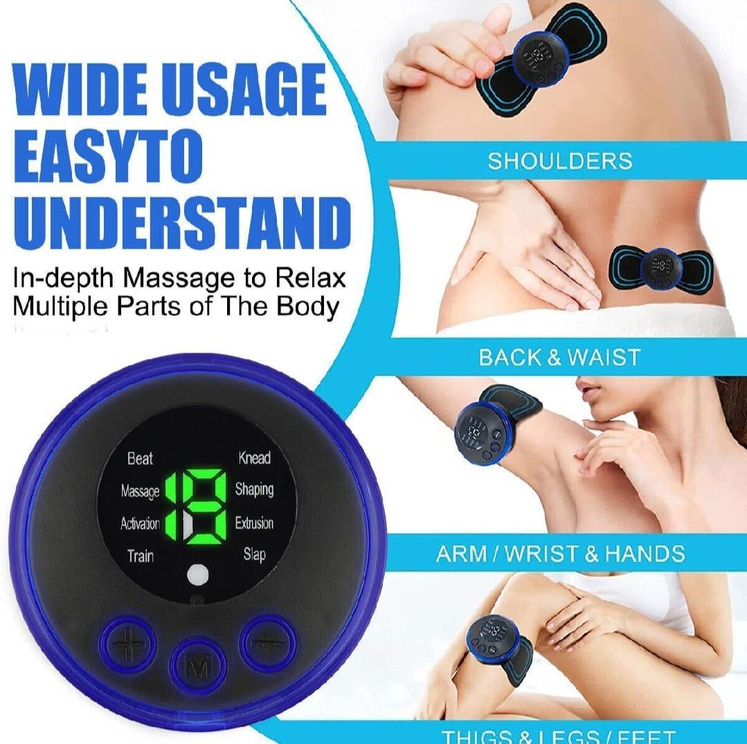 Mini Rechargeable Body Massager Black Portable 5V