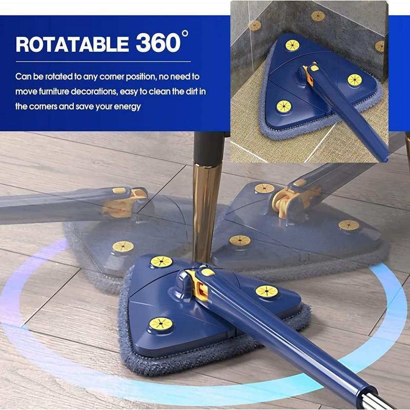 Premium ABS Plastic Mop Blue Yellow Triangular Head
