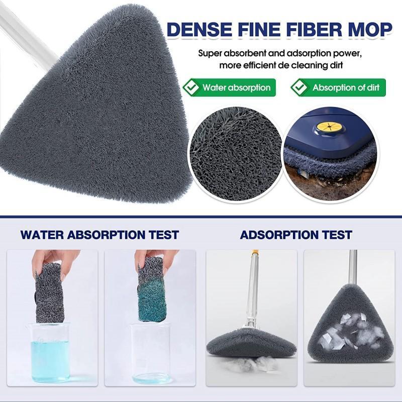 Premium ABS Plastic Mop Blue Yellow Triangular Head