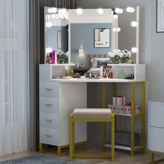 Rechargeable Vanity Mirror with LED Lights for Pakistani Homes