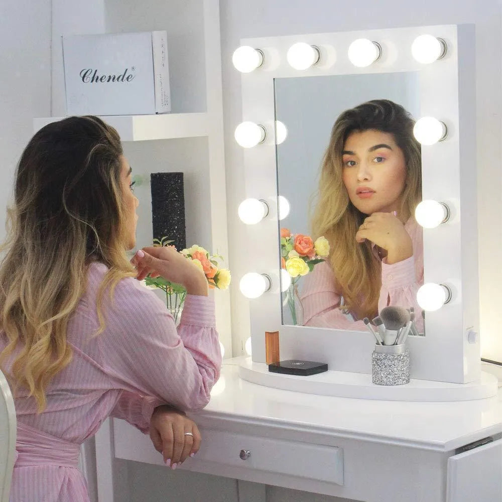 Rechargeable Vanity Mirror with LED Lights for Pakistani Homes