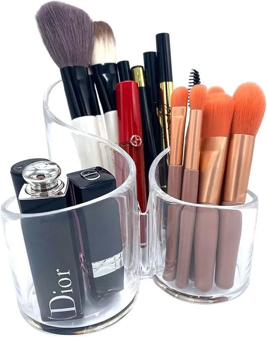 Clear Makeup Brush & Perfume Organizer for Home