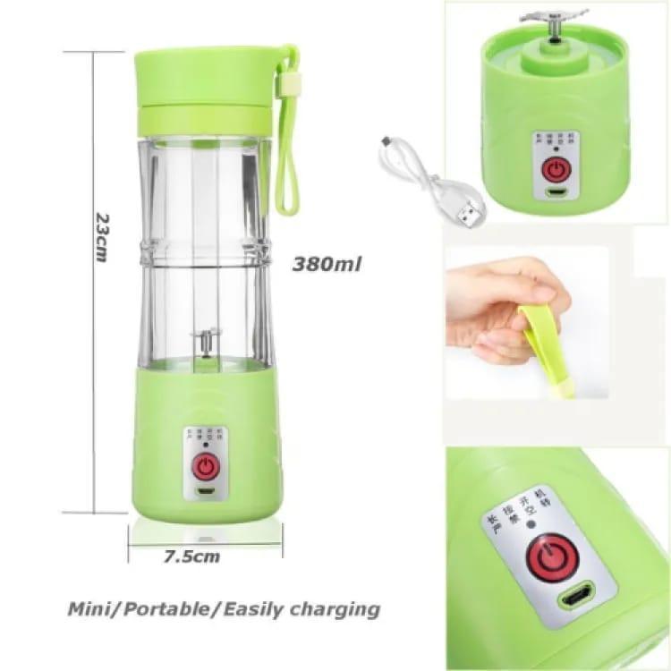 Rechargeable Green Electric Juicer Blender for Home & Travel