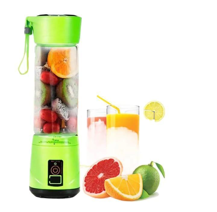 Rechargeable Green Electric Juicer Blender for Home & Travel
