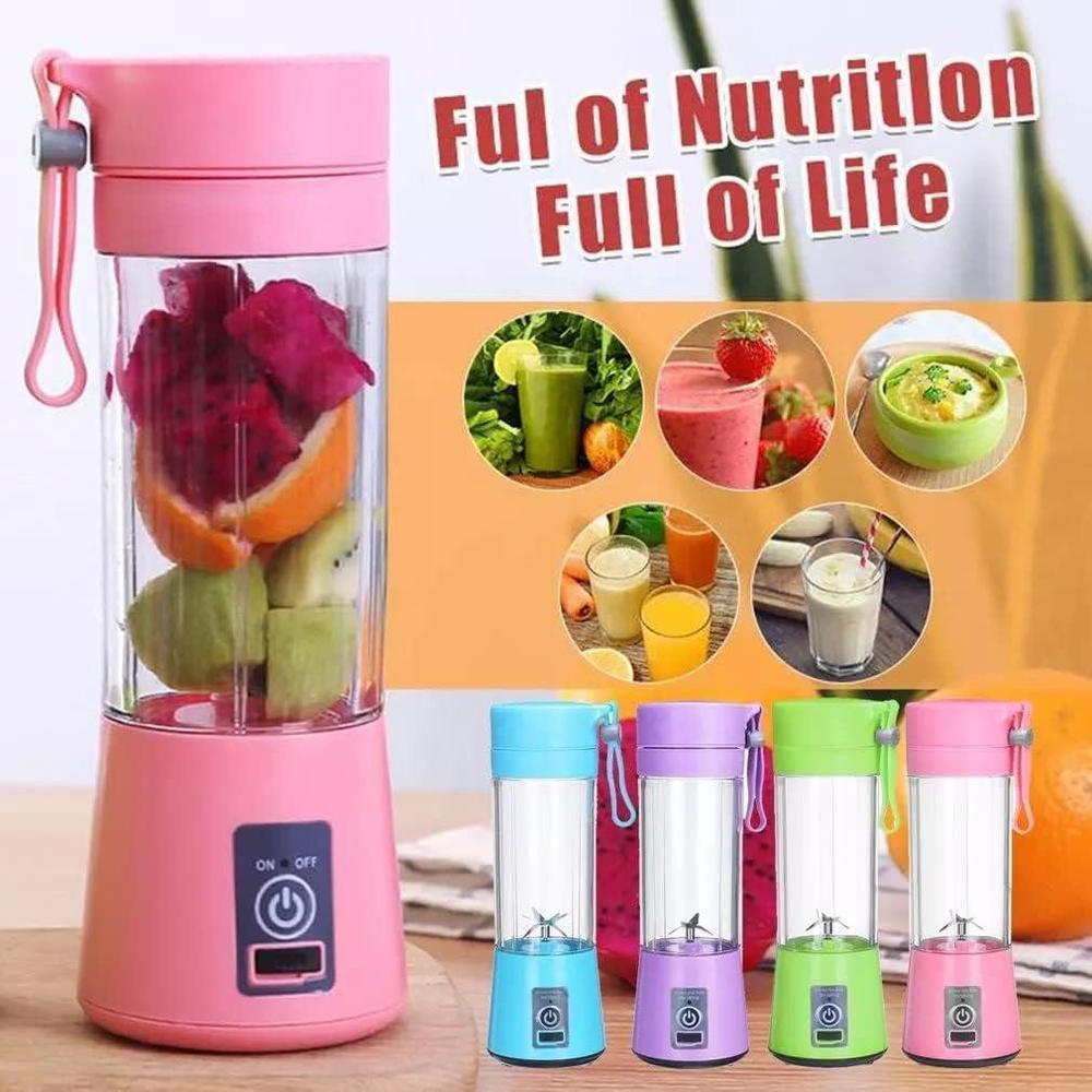 Rechargeable Green Electric Juicer Blender for Home & Travel