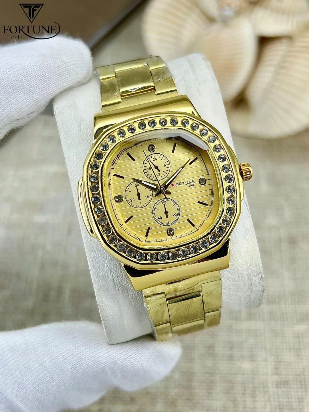 Women's Stainless Steel Chronograph Watch Blue Dial