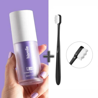 V34 Teeth Whitening Serum + Soft Toothbrush Set