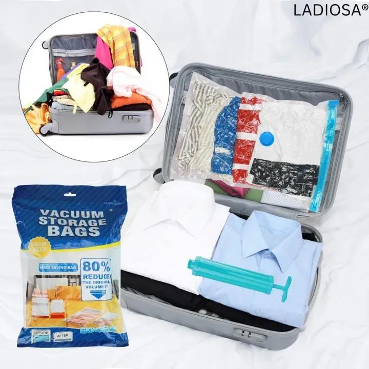 5 Pack Vacuum Storage Bags 80% Space Saving