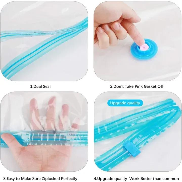 5 Pack Vacuum Storage Bags 80% Space Saving