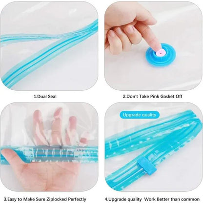 5 Pack Vacuum Storage Bags 80% Space Saving