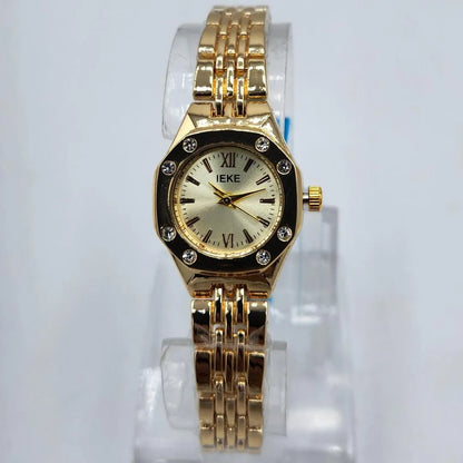 Women's Gold Octagonal Watch with Diamond Accent