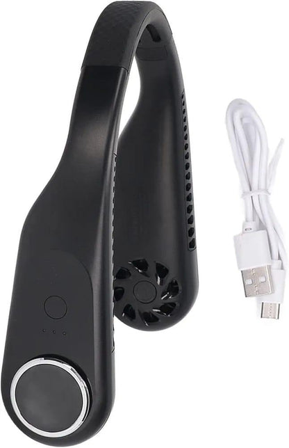 U-Shaped Neck Fan Black ABS Lightweight C-Port