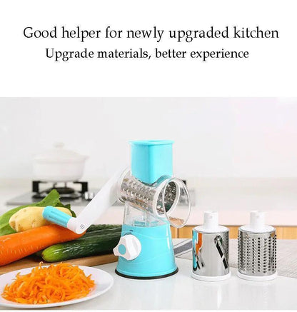 Stainless Steel Vegetable Cutter Blue Kitchen Upgrade