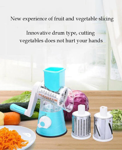 Stainless Steel Vegetable Cutter Blue Kitchen Upgrade