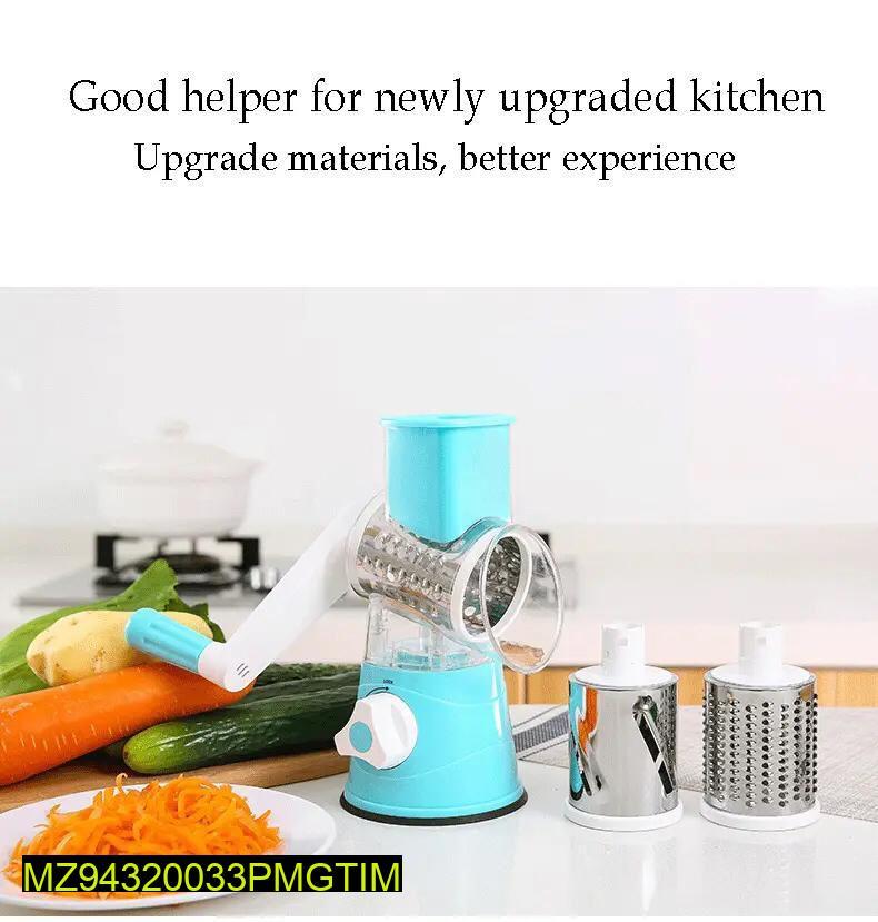 Stainless Steel Vegetable Cutter Blue Kitchen Upgrade