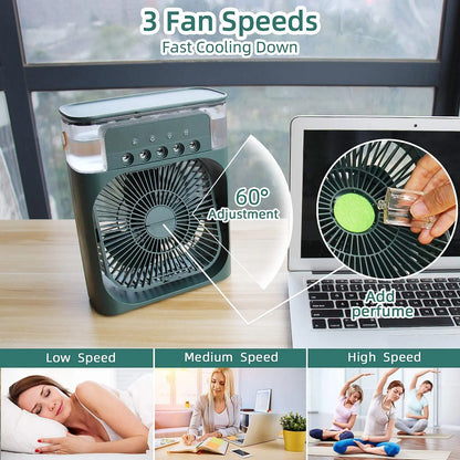 Portable Air Conditioner Fan With 3 Wind Speeds,