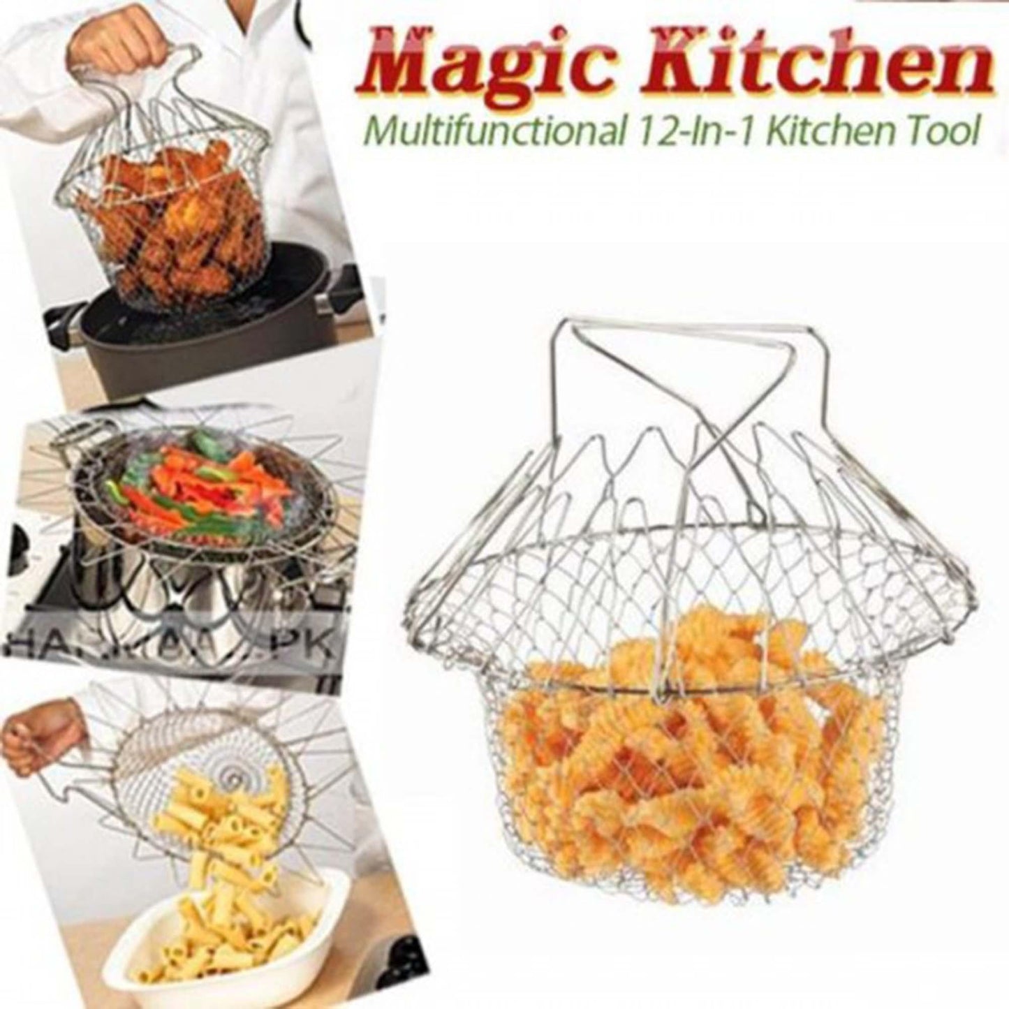 Stainless Steel Chef Basket 12 in 1