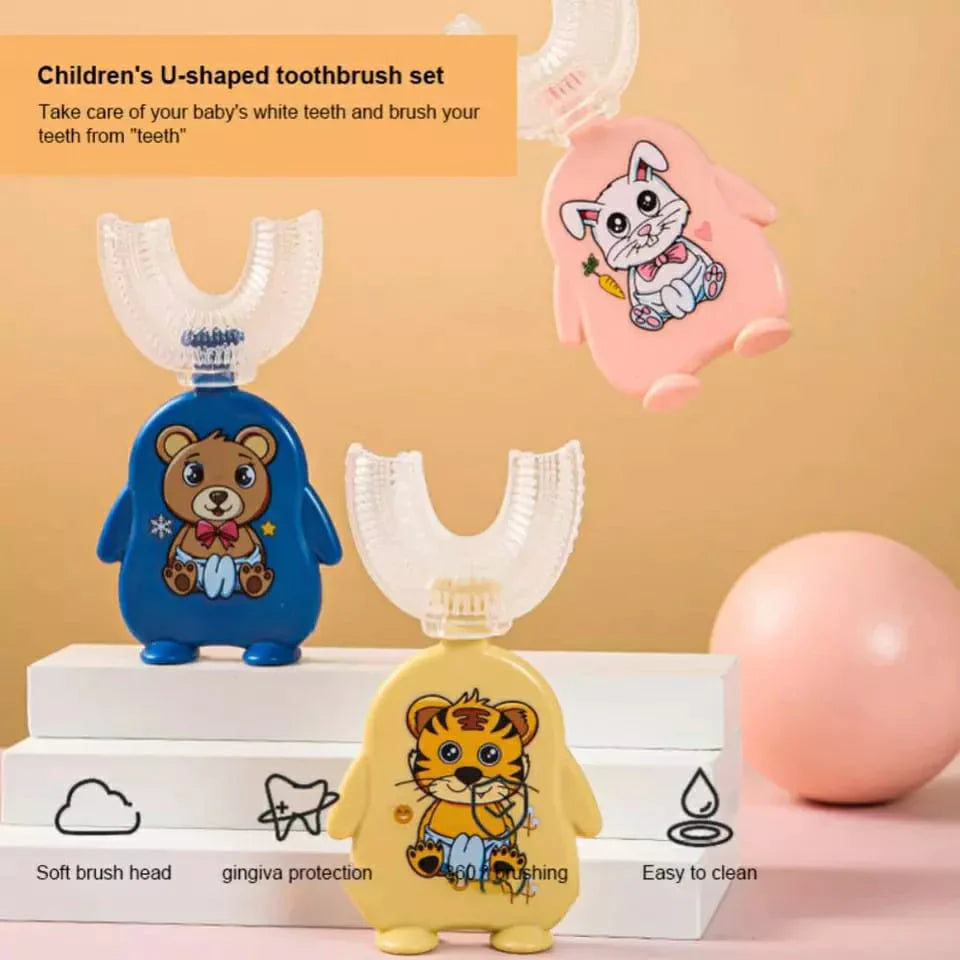 U-Shaped Silicone Baby Toothbrush (Pack of 2)