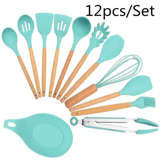 Heat Resistant Spoons Set with