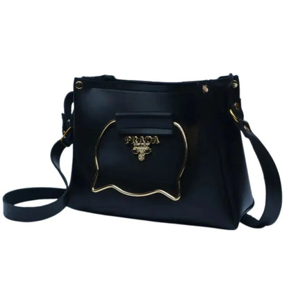 Black Elegant Cat Handle Handbag for Girls & Ladies