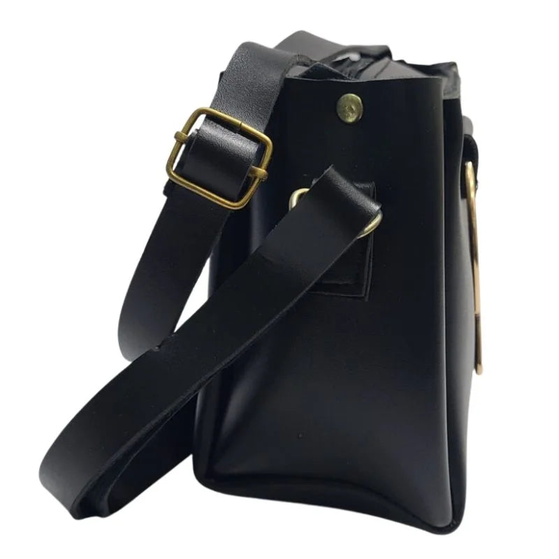 Black Elegant Cat Handle Handbag for Girls & Ladies