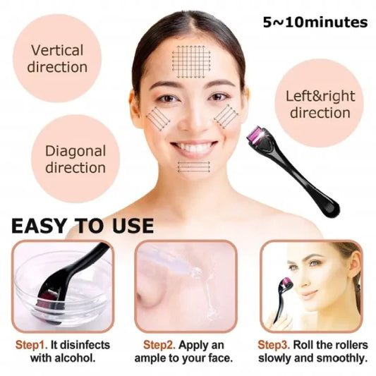 Derma Roller 0.5mm for Hair & Skin Therapy |