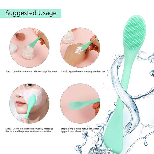Double Ended Silicone Face Mask & Cleansing Brush