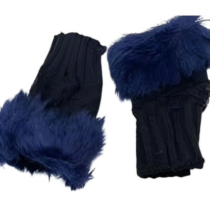 Women’s Faux Fur Fingerless Knitted Gloves